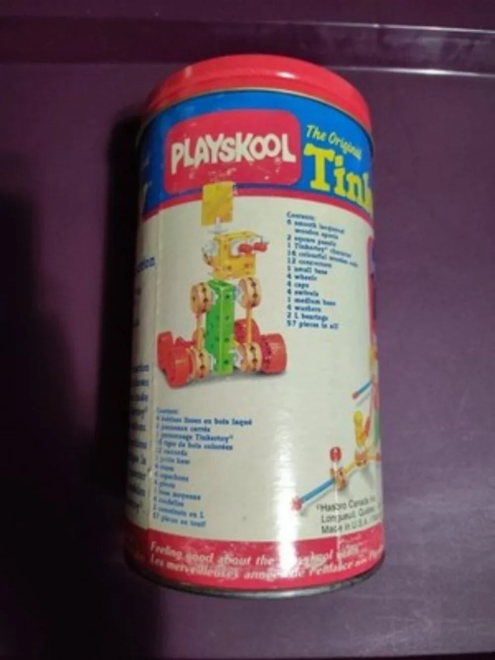VINTAGE 1986 Playskool Original Tinkertoy Beginners Set HASBRO CANADA VERSION!!